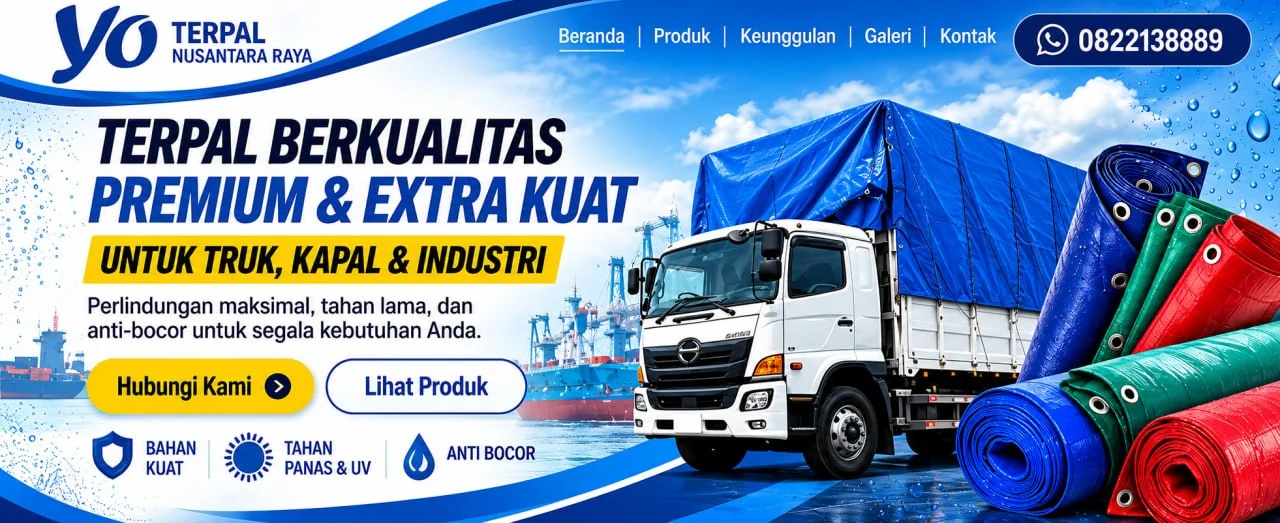 Terpal YO TERPAL NUSANTARA RAYA premium & extra kuat — bahan kuat, tahan panas & UV, anti UV, 100% tahan air